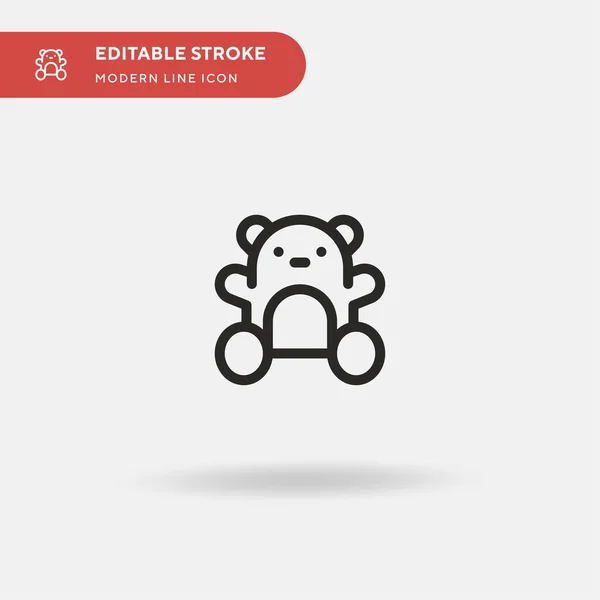 Teddybjörnen Enkel Vektorikon Illustration Symbol Design Mall För Webb Mobil — Stock vektor