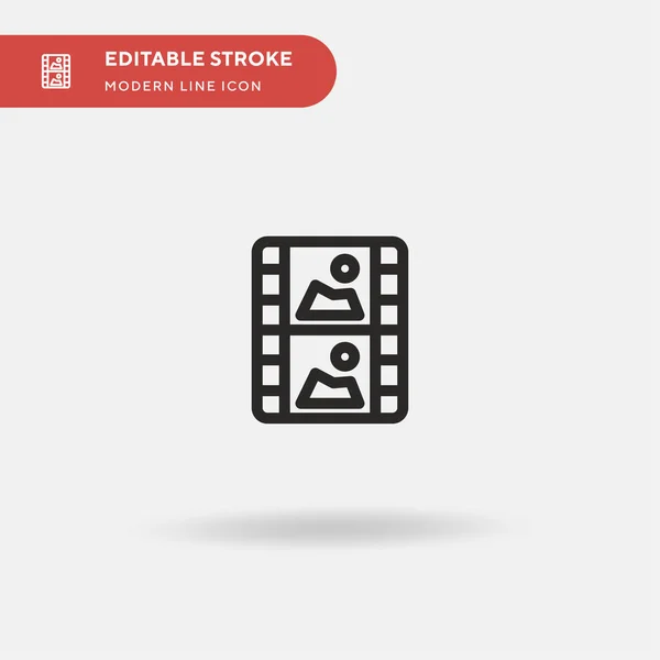 Film Eenvoudige Vector Icoon Illustratie Symbool Ontwerp Sjabloon Voor Web — Stockvector