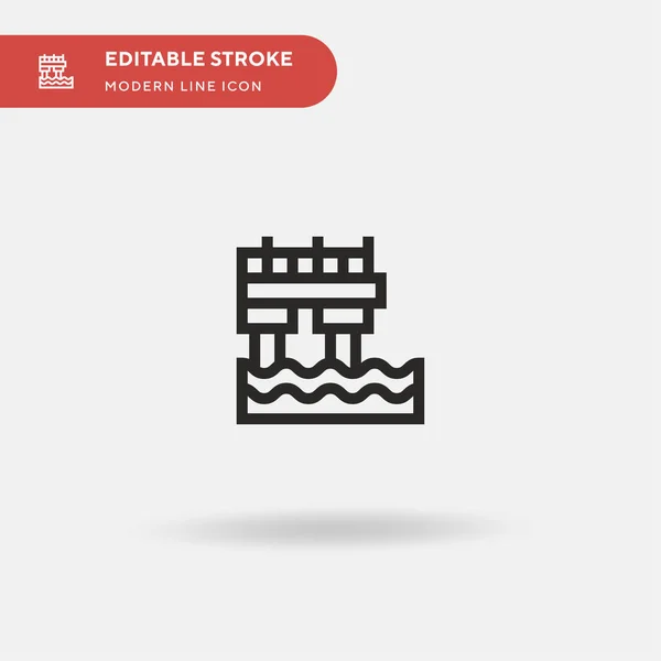 Pier Einfaches Vektorsymbol Illustration Symbol Design Vorlage Für Web Mobile — Stockvektor