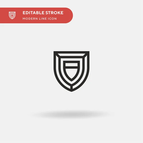 Escudo Ícone Vetorial Simples Modelo Design Símbolo Ilustração Para Elemento — Vetor de Stock