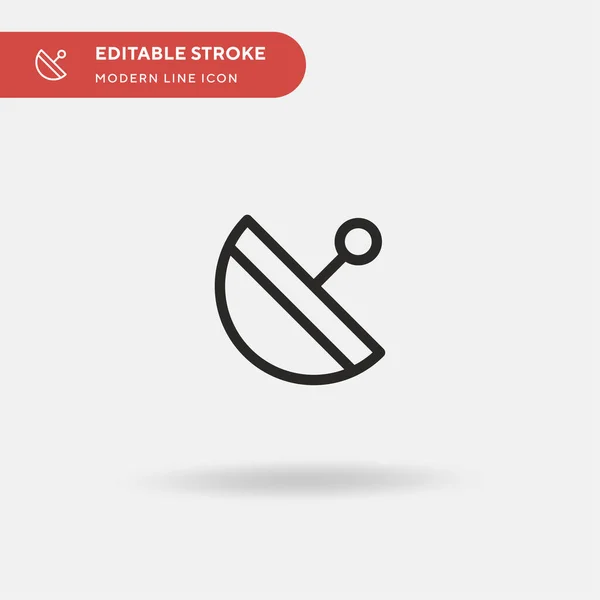 Satélite Ícone Vetorial Simples Modelo Design Símbolo Ilustração Para Elemento —  Vetores de Stock