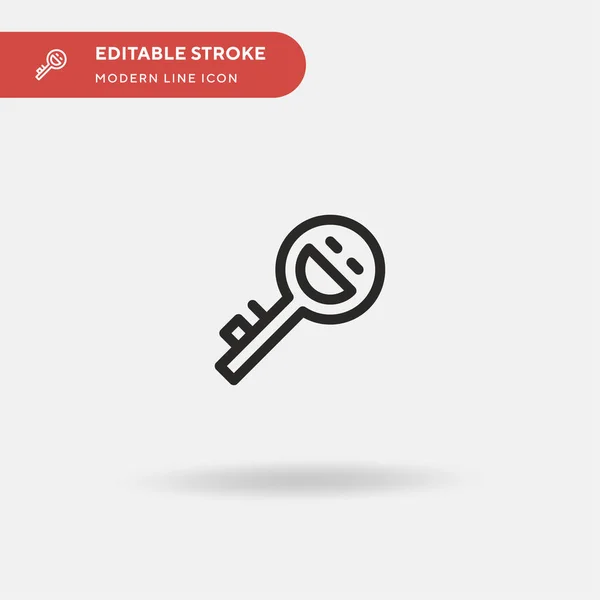 Key Enkel Vektor Ikon Illustration Symbol Design Mall För Webb — Stock vektor