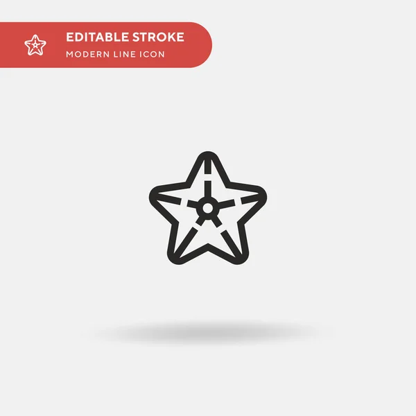 Étoile Mer Simple Icône Vectorielle Modèle Conception Symbole Illustration Pour — Image vectorielle