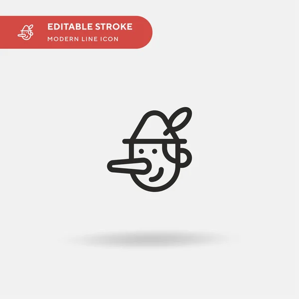 Pinocchio Einfaches Vektorsymbol Illustration Symbol Design Vorlage Für Web Mobile — Stockvektor