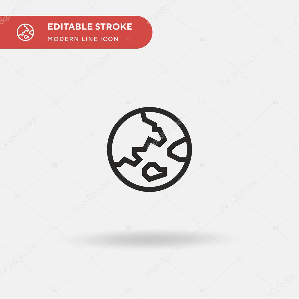 World Simple vector icon. Illustration symbol design template for web mobile UI element. Perfect color modern pictogram on editable stroke. World icons for your business project