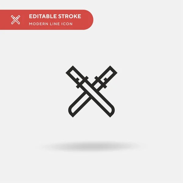 Katana Einfaches Vektor Symbol Illustration Symbol Design Vorlage Für Web — Stockvektor