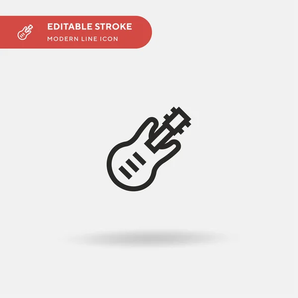 Guitar Simple Vector Icon Illustration Symbol Design Template Web Mobile — Stock Vector