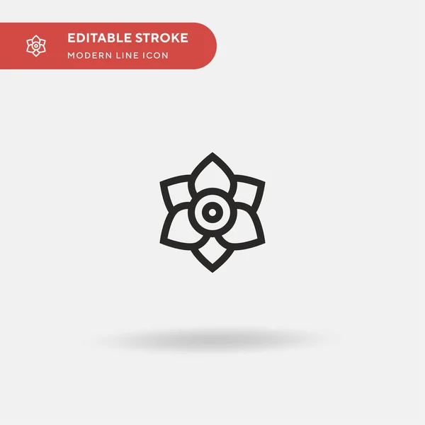 Lotus Simple Vector Icon Illustration Symbol Design Template Web Mobile — Stock Vector