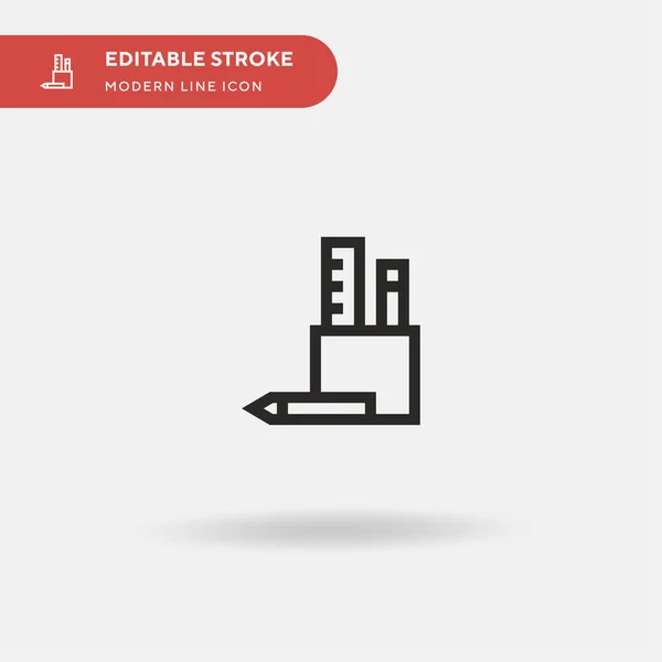 Pennfodral Enkel Vektorikon Illustration Symbol Design Mall För Webb Mobil — Stock vektor