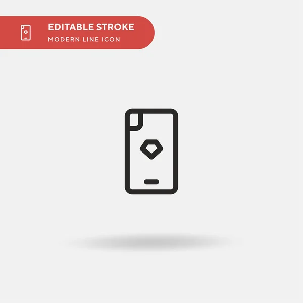 Phone Case Simple Vector Icon Illustration Symbol Design Template Web — Stock Vector