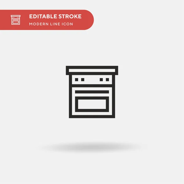 Horno Icono Vector Simple Plantilla Diseño Símbolo Ilustración Para Elemento — Vector de stock