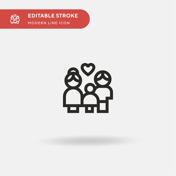 Familie Einfaches Vektor Symbol Illustration Symbol Design Vorlage Für Web — Stockvektor