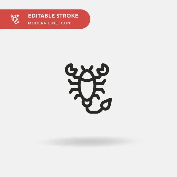 Escorpión Icono Vector Simple Plantilla Diseño Símbolo Ilustración Para Elemento — Vector de stock