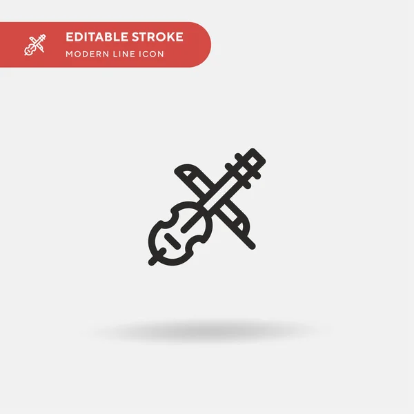 Geige Einfaches Vektor Symbol Illustration Symbol Design Vorlage Für Web — Stockvektor