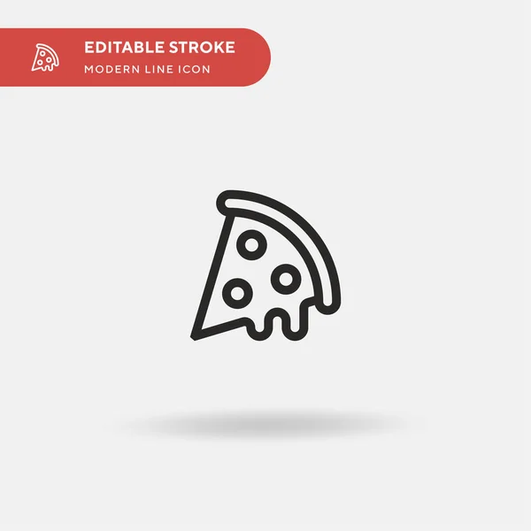 Pizza Eenvoudige Vector Icoon Illustratie Symbool Ontwerp Sjabloon Voor Web — Stockvector