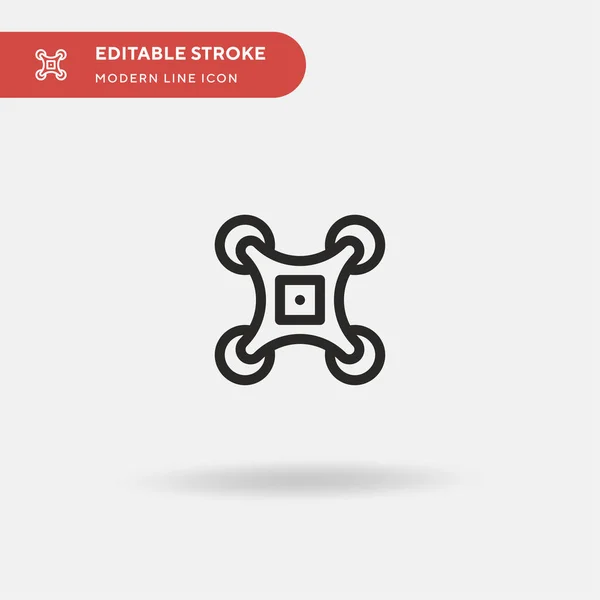 Drone Icono Vector Simple Plantilla Diseño Símbolo Ilustración Para Elemento — Archivo Imágenes Vectoriales