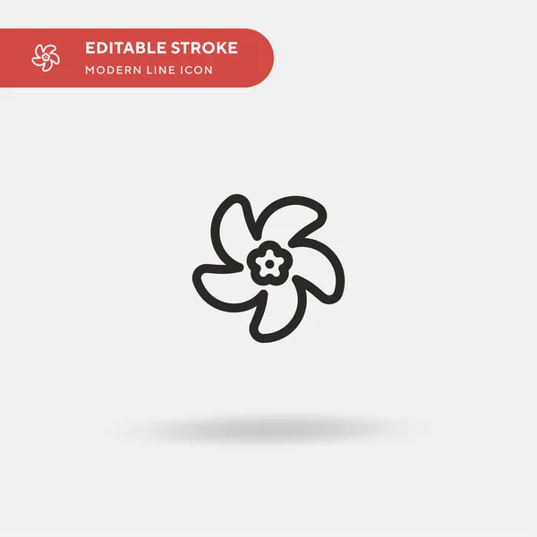 Квітка Проста Векторна Піктограма Шаблон Дизайну Символів Ілюстрації Елемента Інтерфейсу — стоковий вектор