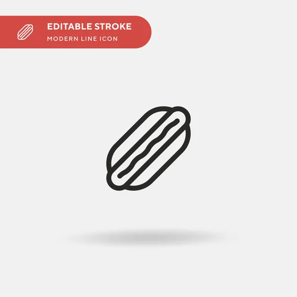 Hot Dog Einfaches Vektorsymbol Illustration Symbol Design Vorlage Für Web — Stockvektor
