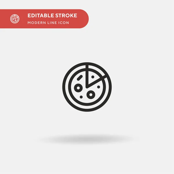 Pizza Eenvoudige Vector Icoon Illustratie Symbool Ontwerp Sjabloon Voor Web — Stockvector