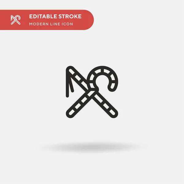 Crook Flail Simple Vector Icon 디자인 모바일 요소를 템플릿 뇌졸중에 — 스톡 벡터