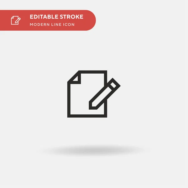 Editar Icono Vector Simple Plantilla Diseño Símbolo Ilustración Para Elemento — Vector de stock