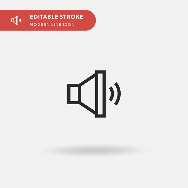 Audio Icono Vector Simple Plantilla Diseño Símbolo Ilustración Para Elemento — Vector de stock