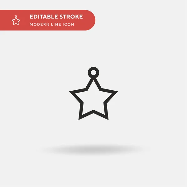 Estrella Simple Icono Vector Plantilla Diseño Símbolo Ilustración Para Elemento — Vector de stock