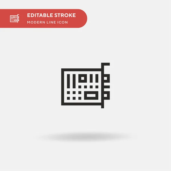 Mainboard Simple Vector Icon Illustration Symbol Design Template Web Mobile — Stock Vector