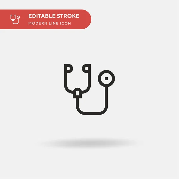 Stethoscope Icône Vectorielle Simple Modèle Conception Symbole Illustration Pour Élément — Image vectorielle