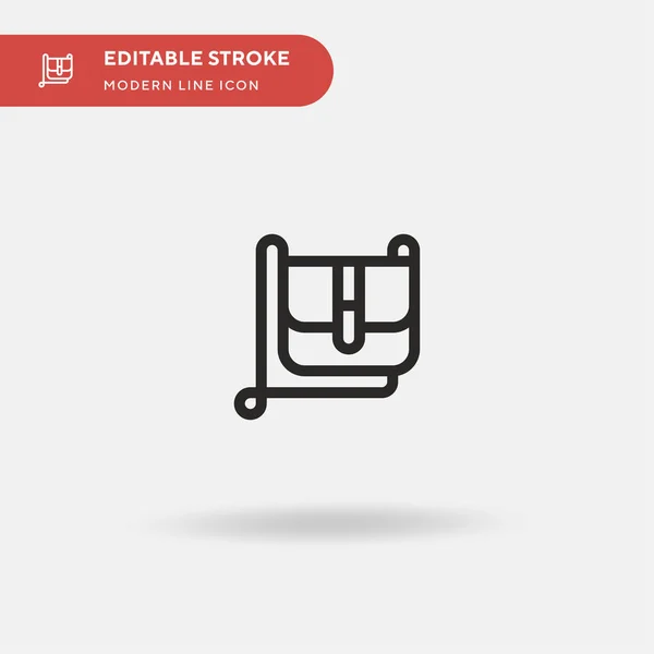 Bolsa Ícone Vetorial Simples Modelo Design Símbolo Ilustração Para Elemento — Vetor de Stock