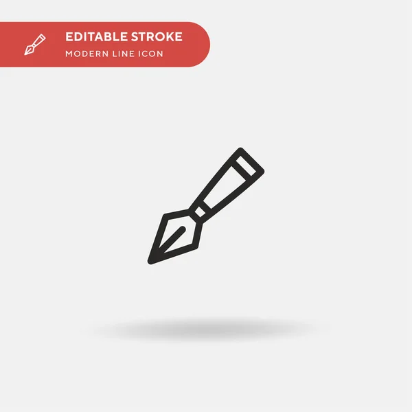 Pen Tool Simple Vector Icon Illustration Symbol Design Template Web — Stock Vector