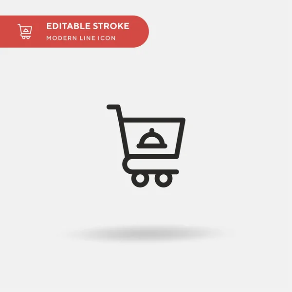 Carrito Compras Icono Vector Simple Plantilla Diseño Símbolo Ilustración Para — Archivo Imágenes Vectoriales