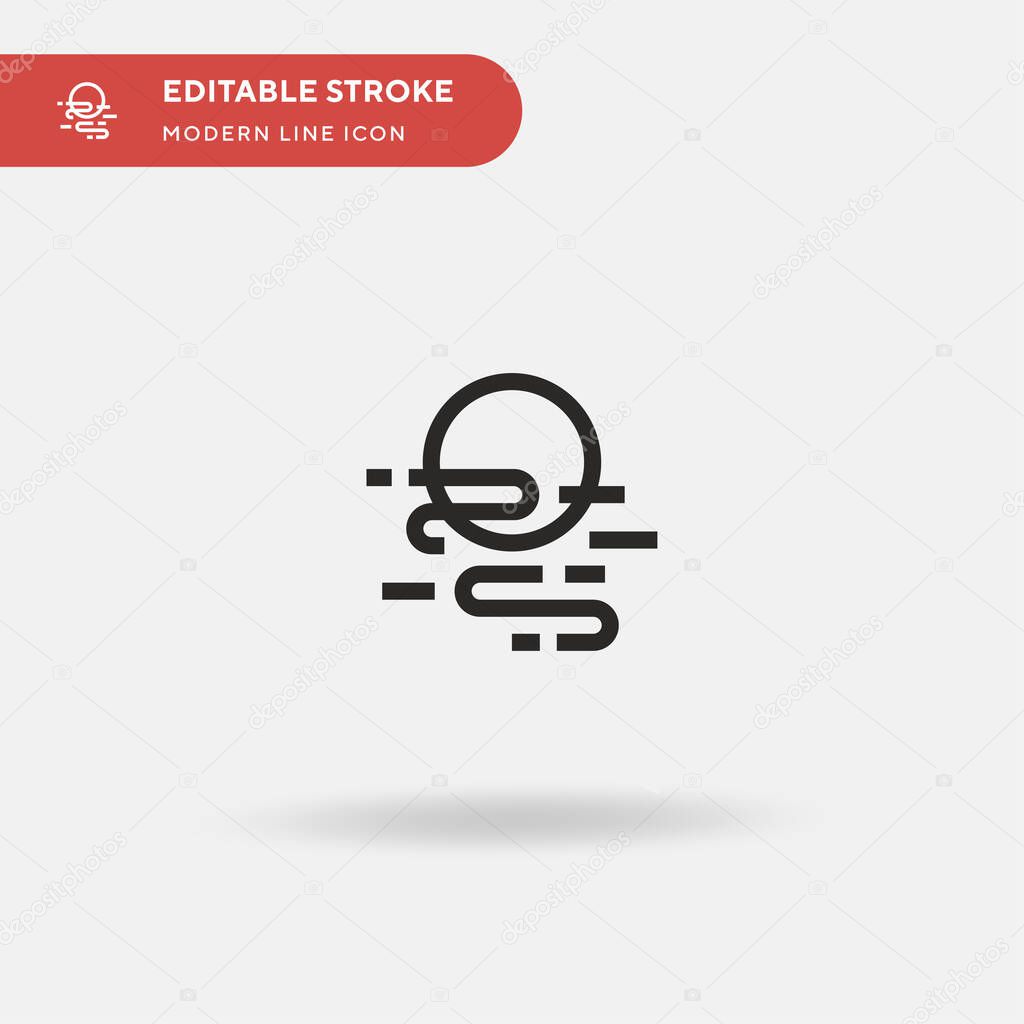 Fog Simple vector icon. Illustration symbol design template for web mobile UI element. Perfect color modern pictogram on editable stroke. Fog icons for your business project