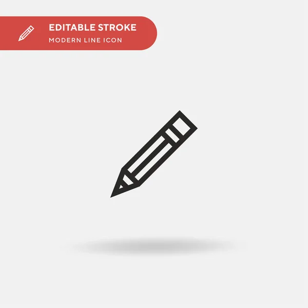 Pencil Simple Vector Icon Illustration Symbol Design Template Web Mobile — Stock Vector
