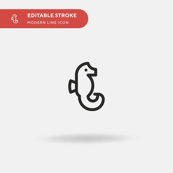 Seahorse Simple Vector Icon Illustration Symbol Design Template Web Mobile — Stock Vector