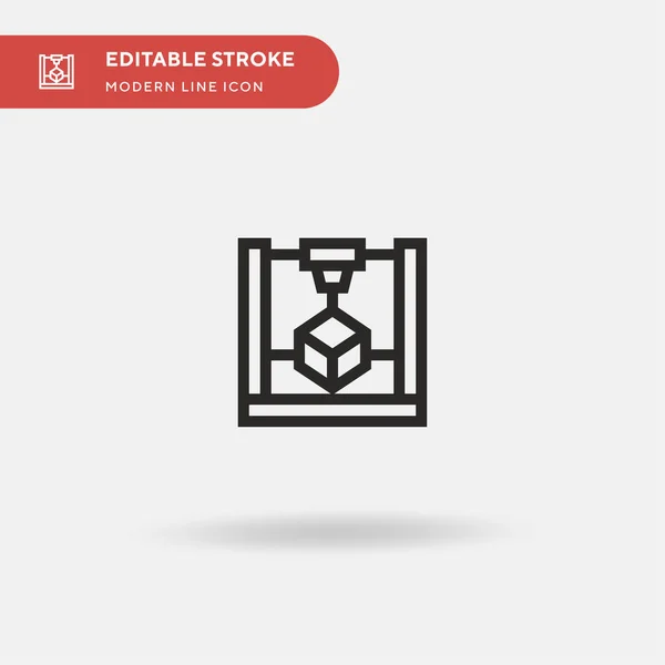 Impressora Ícone Vetorial Simples Modelo Design Símbolo Ilustração Para Elemento — Vetor de Stock