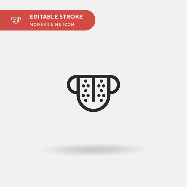 Zunge Einfaches Vektor-Symbol. Illustration Symbol-Design-Vorlage für Web-Mobile UI-Element. Perfektes modernes Farbpiktogramm auf editierbarem Strich. Zungensymbole für Ihr Geschäftsprojekt — Stockvektor