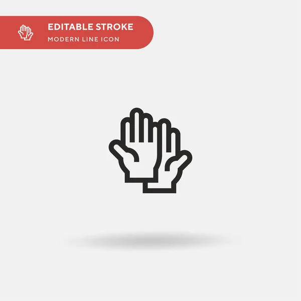 Rubber Gloves Simple Vector Icon Illustration Symbol Design Template Web — Stock Vector