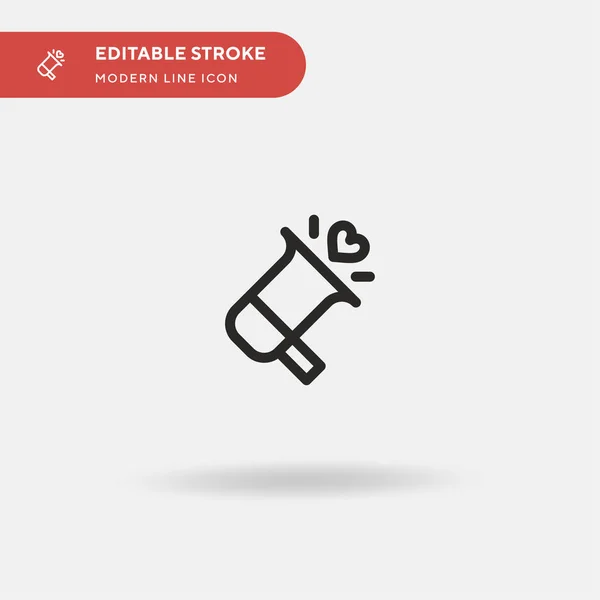 Megaphone Simple Vector Icon Illustration Symbol Design Template Web Mobile — Stock Vector