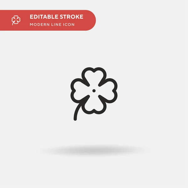 Clover Icône Vectorielle Simple Modèle Conception Symbole Illustration Pour Élément — Image vectorielle