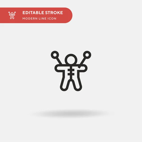 Voodoo Doll Pictogramă Vectorială Simplă Șablon Design Simbol Ilustrație Pentru — Vector de stoc