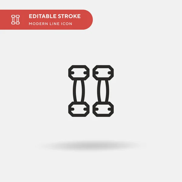 Dumbbell Icona Vettoriale Semplice Illustrazione Modello Design Simbolo Elemento Web — Vettoriale Stock