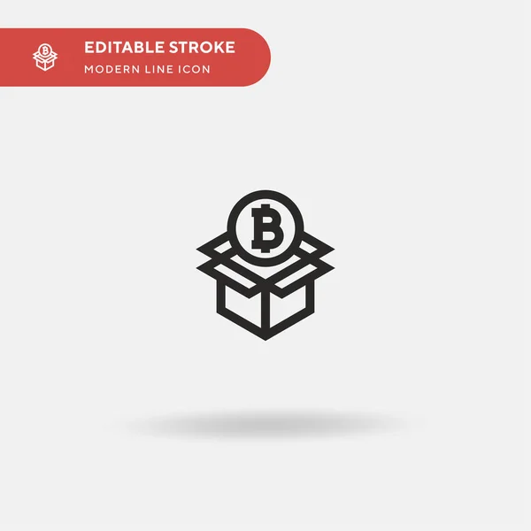 Bitcoin Ícone Vetorial Simples Modelo Design Símbolo Ilustração Para Elemento — Vetor de Stock
