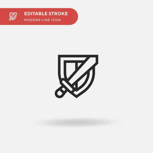 Shield Simple Vector Icon Illustration Symbol Design Template Web Mobile — Stock Vector