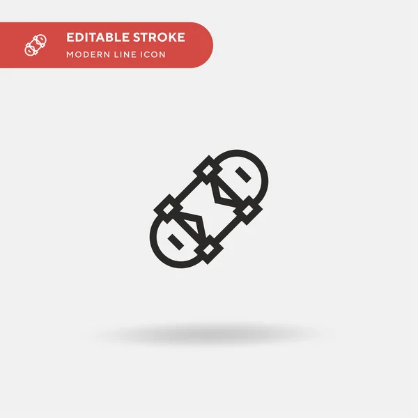 Skate Ícone Vetorial Simples Modelo Design Símbolo Ilustração Para Elemento — Vetor de Stock