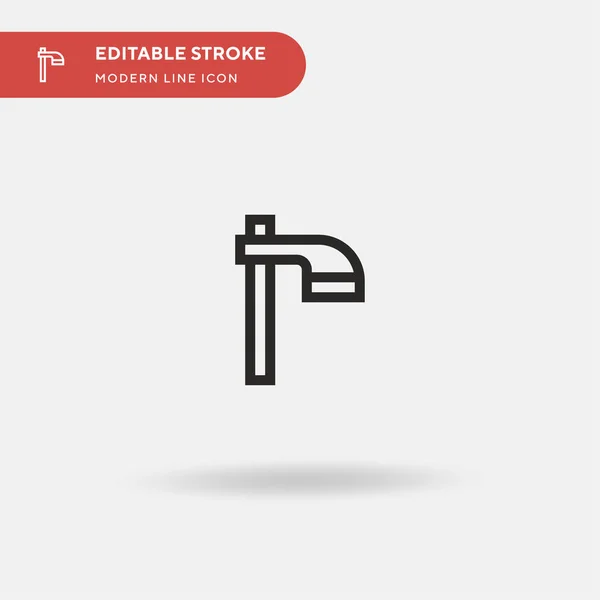 Hoe Ícone Vetorial Simples Modelo Design Símbolo Ilustração Para Elemento —  Vetores de Stock