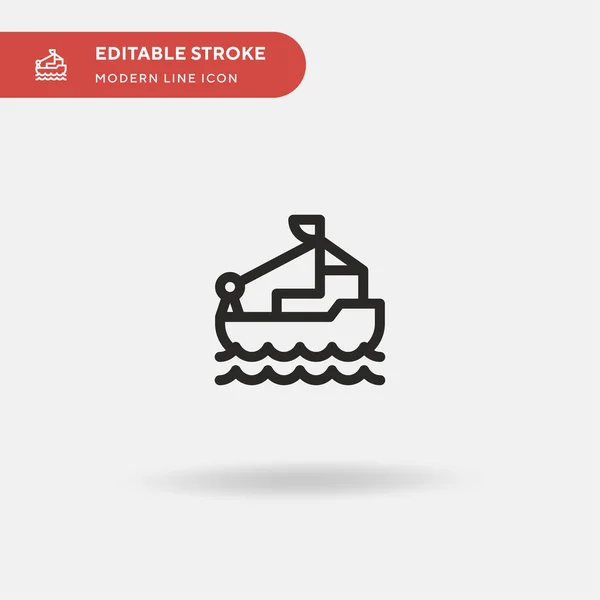 Boot Einfaches Vektor Symbol Illustration Symbol Design Vorlage Für Web — Stockvektor