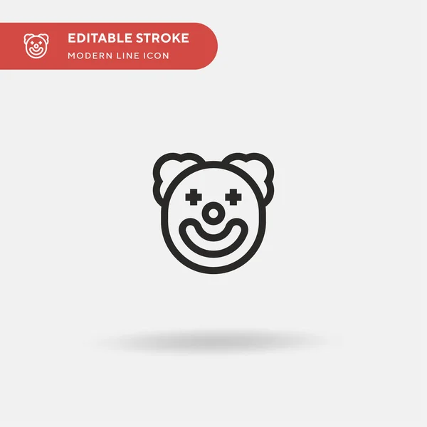 Payaso Icono Vector Simple Plantilla Diseño Símbolo Ilustración Para Elemento — Vector de stock