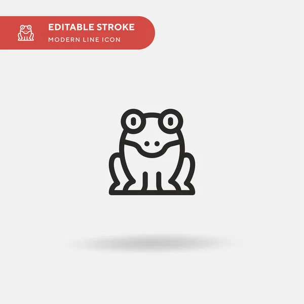 Bullfrog Ícone Vetorial Simples Modelo Design Símbolo Ilustração Para Elemento —  Vetores de Stock