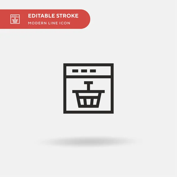 Onlinebutik Enkel Vektorikon Illustration Symbol Design Mall För Webb Mobil — Stock vektor
